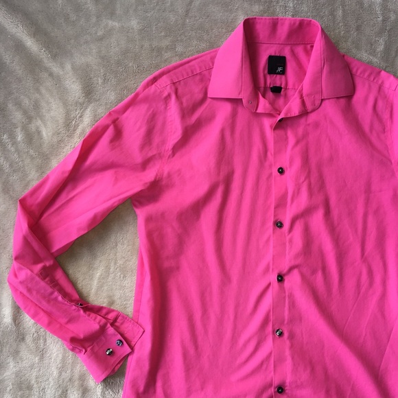 jf j.ferrar Other - Jf. J. Ferrari Solid Pink Dress Shirt Size Medium